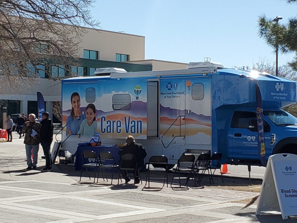 Care Van outside of Corbett center for the Black Health Matters event