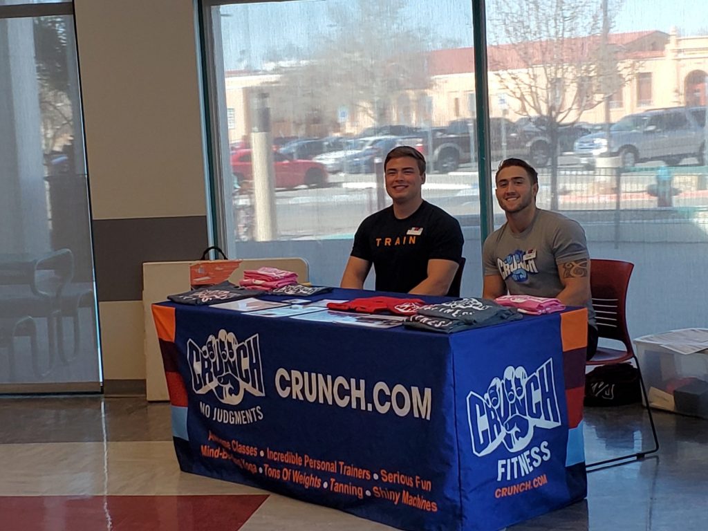 Crunch fitness tabling at the Black Health Matters event