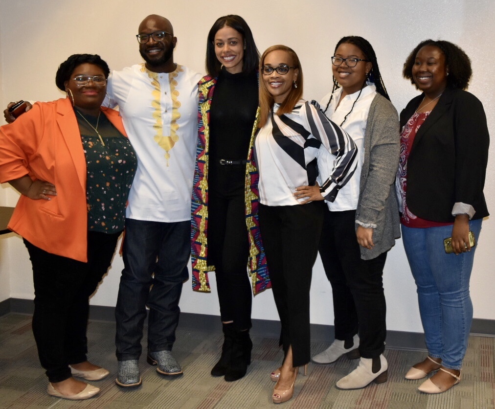 Members of NMSU Black Programs pose with Sara Joyner during the 2020 Black History Month event