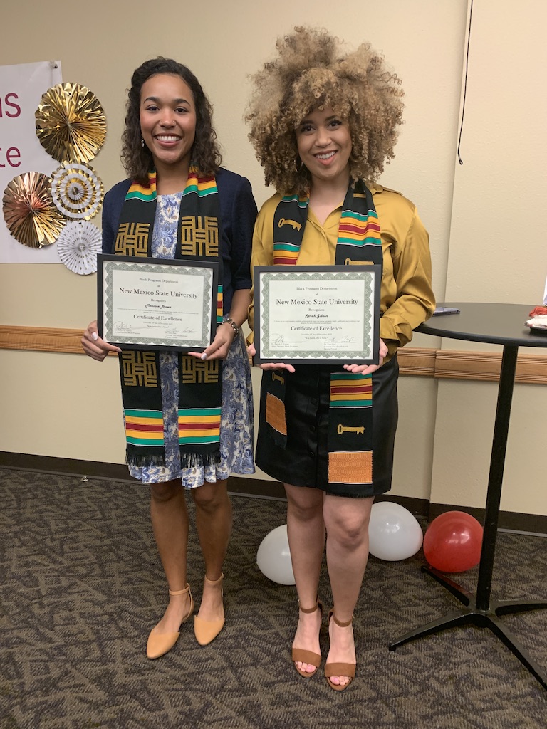 Two of the female Fall 2019 Black Program Graduates