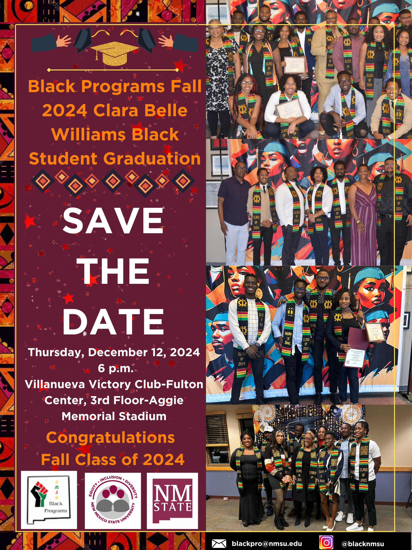 Black Student Graduation Flyer